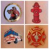 Firefighter Temporary Tattoos | 152 Tattoos on 8 Sheets | For Party Favors | Fire Fighter Party Supplies | Fire Man Birthday Parties | Metallic Fireman Tattoos | For Kids and Adults | By John & Judy