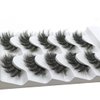 False Mink Lashes Curled 6D 15mm Fake Eye Lashes Wispy Lashes Natural Eyelash Soft Five Pairs (15mm LS04)