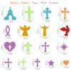 MALLMALL6 500pcs Christian Glitter Stickers Foam Self-Adhesive Bible Multi-Colour Art Craft Project Assorted Glittery Sticky Embellishments for Kids School Classroom Activity Home Party Decoration
