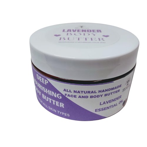 Sixbright Whipped Body Butter Cream-Deep Nourishing, Vegan, Hydrating-For All Skin Types-Women Organic Ingredients-Zero Artificial Fragrance-For Stretch Marks Dry Skin (8oz., LAVENDER)