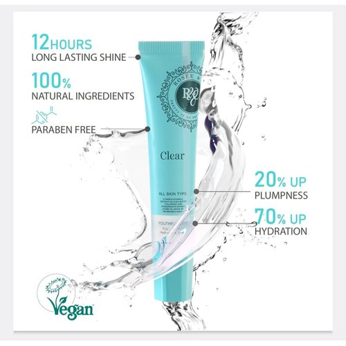 ROSÉE & CO Rosee Lip Gloss Vegan & Cruelty Free Treatment, Long Lasting Glossy with Shea Butter, Moisturize, Protect & Smooth - Clear (Set of 4-6)