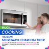 Microwave Charcoal Filter 6.15” x 3.95” for JX81J WB02X11536 WB06X10823 GE Microwave Filter Replacement - Vent Carbon Filter Freshens and Filters Kitchen Air in Over-The-Range Oven Stove Fan (2-Pack)