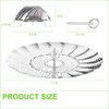 FOFAYU Vegetable Steamer Basket for Cooking, Stainless Steel Veggie Fish Food Steamer Basket, Folding Expandable Steamers to Fit Various Size Pot