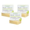 renew bath + body Natural Bar Soap, Coconut & Lime, Handmade in the USA by Cold Process with a Moisturizing Oil Blend Infused with Shea Butter - 3 Pack, 4.5 ounce bars
