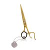 Sightwing Modern Hair Shears - 6.5 Inch Cutting Scissors Premium with Leather Case and cushioned grips Attractive Razor Edge Blade Professional for Women Men, Gold