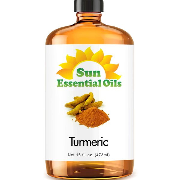 Sun Essential Oils - Turmeric Essential Oil 16oz for Aromatherapy, Diffuser, Calming, Soothing - Turmeric Oil - Aromatherapy Oil