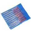 YAKAMOZ 10Pcs Mini Diamond Metal Files Set Micro Round Needle File Triangular Square Flat Riffler File Kit Wood Stone Glass Jewelry Fine File Tools for Jewelers Crafts Hobbies - 3x140mm