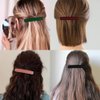 Ahoney 4Pcs Hair Barrettes for Women Hair Clips for Thin Hair 3.6'' Flat Hair Clip Hair Pins Banana Clips Hair French Styling Hair Accessories for Women Gifts (Black/Brown/Red/Green)