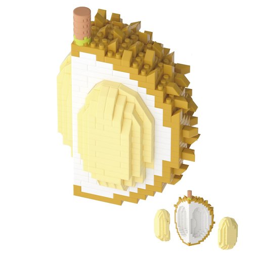 Wuroaci Gold Durian Fruit Series Cute Detachable Fruits Series Mini Bricks Micro Building Kit Toys, Desktop Ornaments Compatible with Nano for Kids