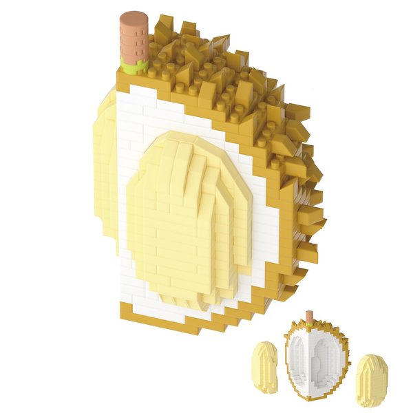Wuroaci Gold Durian Fruit Series Cute Detachable Fruits Series Mini Bricks Micro Building Kit Toys, Desktop Ornaments Compatible with Nano for Kids
