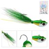 Shaddock Fishing Bucktail Jig Fluke Lures Saltwater Freshwater Fishing Baits Assorted Kit Bass Striper Bluefish Surf Fishing Size 1/4-2ounce Pack of 3
