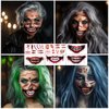 ENYACOS halloween temporary face tattoos for adults, halloween prank makeup temporary tattoo, Halloween scary big mouth tattoo, clown tattoos, zombie makeup face stickers