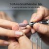 Mandrel Bits for Small Sanding Bands, CORFULRA Small Sanding Bands Nail Drill Bits for Electric Drill File Machine, 3.1 MM 3/32 Shank Nail Drill Bits for Acrylic Nails Gel Manicures and Pedicure, 3Pcs