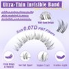 Clear Band Lash Clusters Kit Natural Wispy Lash Extensions Kit 10-14mm DIY Eyelash Extension Kit C Curl Individual Lashes Kit with Lash Glue Lash Remover Self Application at Home by ALICE