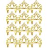 BLUE PANDA 12 Pack Gold Tiara for Girls, Princess Dress Up Crown for Kids Costume Birthday Party Favors in Bulk