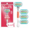 Gillette Venus Extra Smooth Pink Women's Razor Handle + 4 Blade Refills, Holiday Gifts for Women