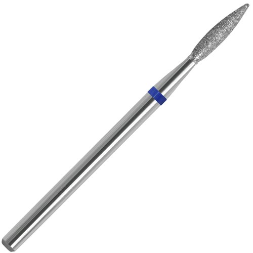 ZIRATONES Cuticle Nail Drill bit with Case for Manicure and Pedicure, Russian Electric File bits, Diamond E-File, Flame (Drop), Non Painful Efile for Nail Salon Manicure(Medium)