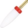 PANA Professional Ceramic White Flame Cone Shaped Bit Nail Drill 3/32" Shank Size (Fine, Flame Bit)