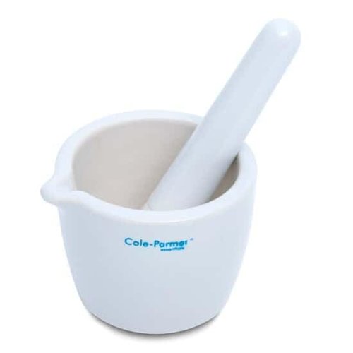 Cole-Parmer Mortar and Pestle Set, Porcelain, 150 mL