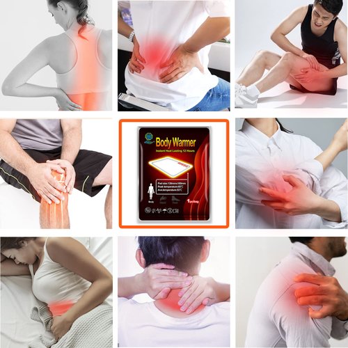 KONGDY 10 Pack Heat Patches Body Warmers for Neck Back Pain Relief, Disposable Heat Therapy Patches Instant Heating Pad for Joint Muscle Pain Relief,Hot Patches Body Warmer Lasting up to 12-18 Hours