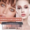WYBLZPXZ 12 Colors Naked Nude Colors Eyeshadow Palette,Matte Blendable Shimmer Eyeshadow Pallete Natural Smooth Texture Pigmented Long Lasting Waterproof Smokey Eye Shadow Palette Makeup(Matte)