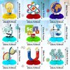 Fainne 9 Pieces Science Party Decorations Science Theme Honeycomb Centerpieces 3D Table Decorations Table Toppers for Science Party Chemistry Party Supplies Lab School Decorations, 9 Styles