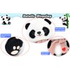9.8'' Panda Dolls with Love Heart Scarf, Soft Stuffed Plush Animal Toys Plushies Valentines Day Decor Birthday Gifts for Her/Girlfriend Lover Mom Kids (Pink)