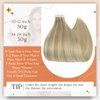 Full Shine Tape in Hair Extensions 20 Inch Tape in Human Hair Remy Hair Tape in Extensions Color 16/22 Golden Blonde Highlighted Light Blonde Hair Extensions 50 Gram 20pcs Seamless Skin Weft Hair