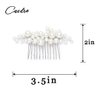 Casdre Pearl Bride Wedding Hair Comb Silver Bridal Side Comb Hair Piece Wedding Hair Accessories for Women and Girls