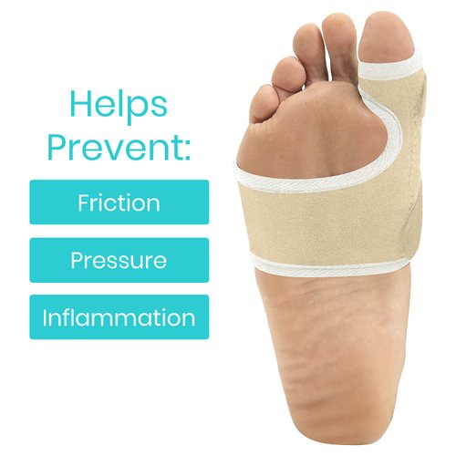 Vive Bunion Brace (Pair) - Big Toe Corrector Straightener with Splint - Hallux Valgus Pad, Joint Pain Relief, Alignment Treatment - Orthopedic Sleeve Foot Wrap Support for Men and Women (Beige)
