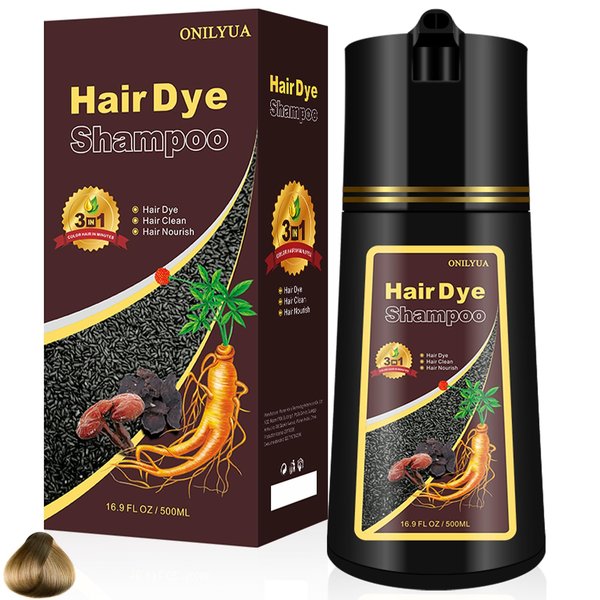 NCEPROHR Chestnut Brown Hair Color Shampoo 3 in 1-Instant Herbal Brown Hair Dye Shampoo for Women&Men,Natural Brown Hair Shampoo Easy to Use&Long Lasting Brown Shampoo 500 ml(Chestnut Brown)