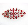 Faship Gorgeous Red Crystal Floral Hair Barrette Clip