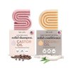 Kitsch Castor Oil Shampoo Bar & Coconut Oil Deep-Moisturizing Conditioner Bar - Hydrating for Dull & Dry Hair, Strengthen & Restore Damage Hair, 2pc Set