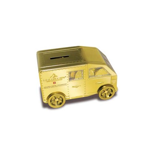Goldkenn Armored Truck Coin Swiss Bank Filled with Chocolate Coins 6.35 Oz.