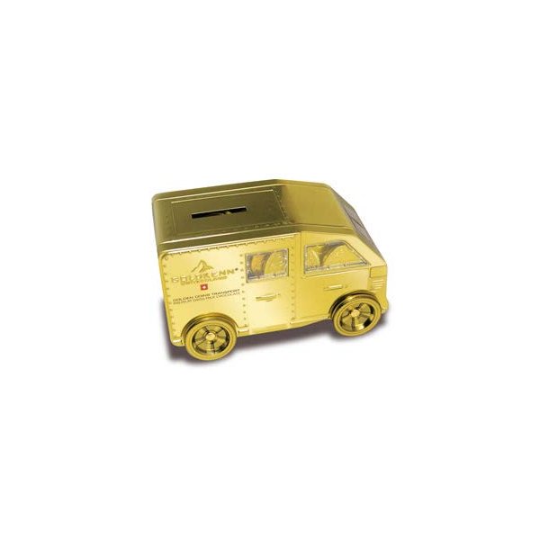 Goldkenn Armored Truck Coin Swiss Bank Filled with Chocolate Coins 6.35 Oz.