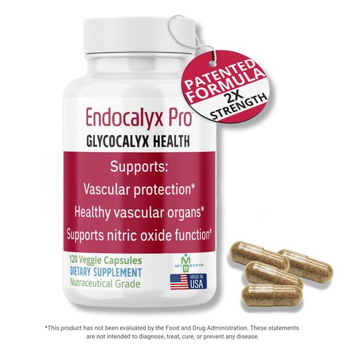 MYBODYRX Endocalyx Pro Supplement – Endothelial Glycocalyx Support 120 Capsules - Vascular & Microcirculation Health – Clinically-Studied – Patented – Supports Nitric Oxide Functions