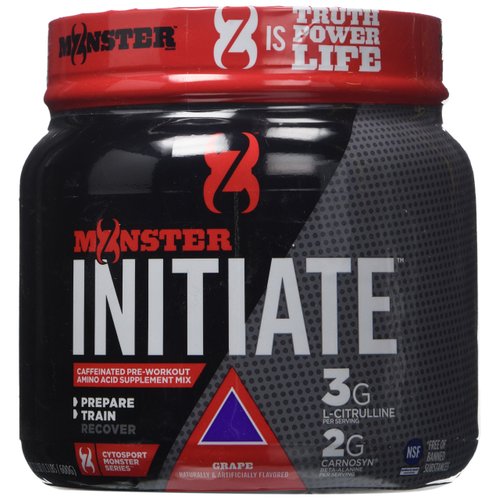 Cytosport Monster Initiate Nutritional Drink, Pre Workout Powder, Grape Flavored, 600 Gram (30 Servings)