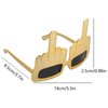 jarbins 2 Pairs Golden Middle Finger Sunglasses Novelty Finger Glasses Funny Eyewear for Halloween Masquerade Cosplay Props for Adults Party Favors