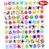 8 Sheets (88PCS) Art Temporary Tattoos Themed Paint Painting Birthday Party Decorations Favors Supplies Decor Stickers for Kids Men Gifts Classroom School Prizes Rewards