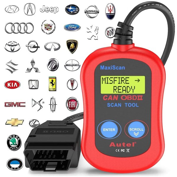 Autel MS300 OBD2 Scanner Code Reader, Turn Off Check Engine Light, Read & Erase Fault Codes, Check Emission Monitor Status CAN Diagnostic Scan Tool