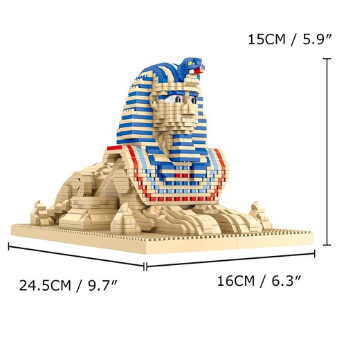 TzFioy Great Sphinx Egypt Building Blocks Set (2732Pcs) Famous World Architecture Educational Toys Micro Bricks for Kids Adults