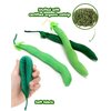 CiyvoLyeen Catnip Toy, Green Bean Cat Toys Kitten Supplies Interactive Kicker Vegetables Vegan Dental Health Teething Chew Gift for Cat Lovers Indoor 4PCS