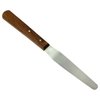 HTS 316V8 8.5" Tapered Wood Handle Stainless Steel Palette Knife - overall length 8.5"