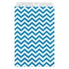 888 Display - 200 pcs of 5" x 7" Blue Chevron Paper Gift Bags Shopping Sales Flat Bags
