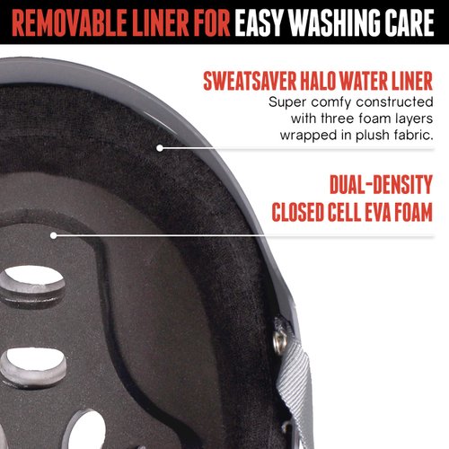 Triple Eight Gotham Water Helmet for Wakeboard and Waterskiing, Neon Tangerine Matte, Medium