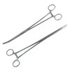 SURGICAL ONLINE Set of 2 Premium Quality 10" Rochester Pean Hemostat Forceps Straight & Curved Clamps Three Locking Positions - SurgicalOnline
