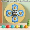 4 Pcs Suction Cup Spinner Toy for Babies, Baby Bath Toys for Toddlers 6 12 18 Months, Fidget Spinners Toy for Kids 1-3 Christmas Birthday Baby Gifts Spinning Sensory Toys