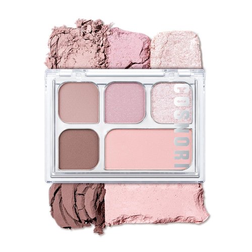 My Moment Eye Palette - 5 Colors Pigmented Matte, Shimmer and Glitter Eyeshadow Palette, Highly Blendable, Multi-Use Eye Palette (01 Misty Mute)