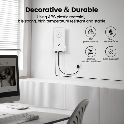 ISEKIE Starlink Wall Mount, New Upgraded Star Link Internet Kit Satellite Brackets ABS Router Holder Protection for StarLink Mesh Router V2 Mesh Router White