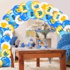 45 Pieces Hanukkah Party Balloons 12 Inch Menorah Dreidel Balloons Chanukah Toy Happy Hanukkah Latex Balloons for Hanukkah Party Jewish Holiday Party Indoor Outdoor Home Yard Decoration Supplies